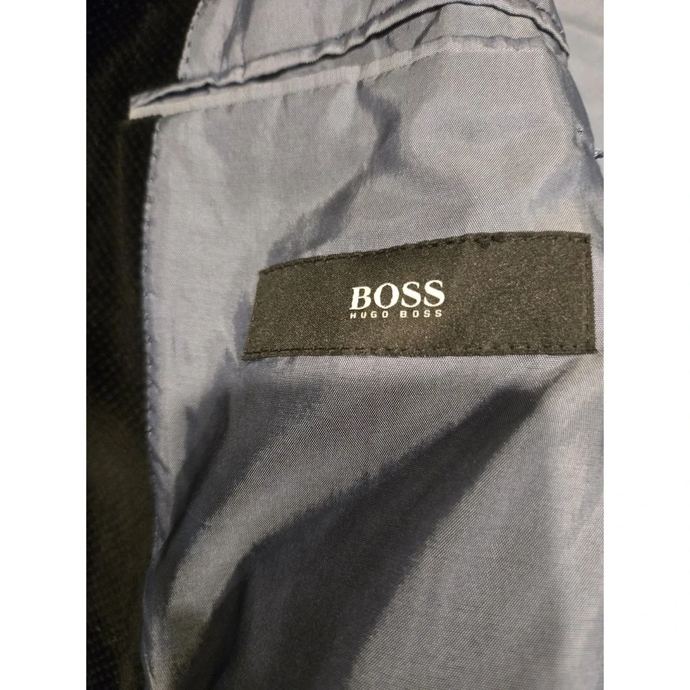 Hugo Boss Velvet Blazer 44R Black Rossellini USA Dinner Jacket Mens Formal